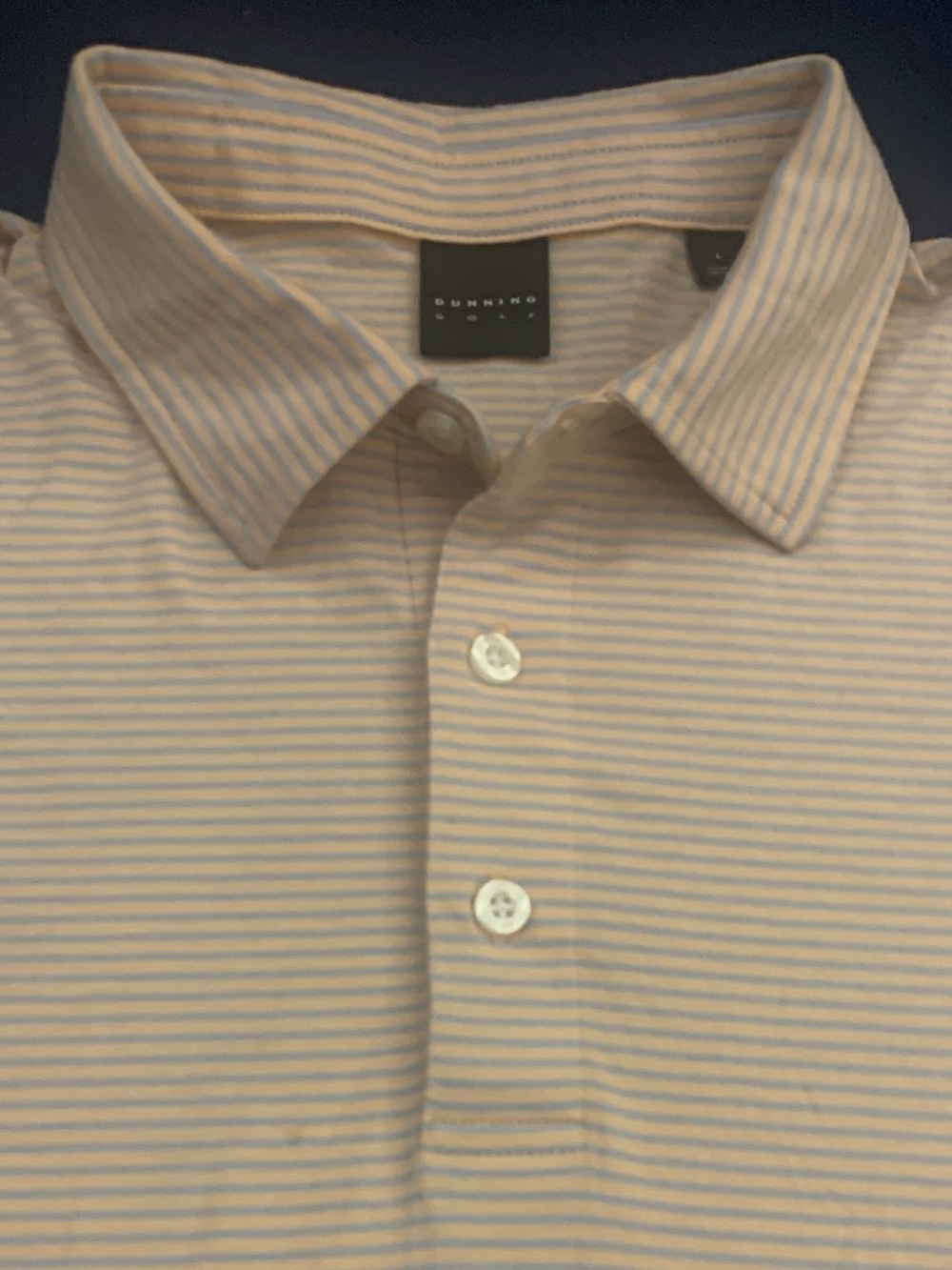DUNNING GOLF SS Poly/Modal Blend Striped Polo
